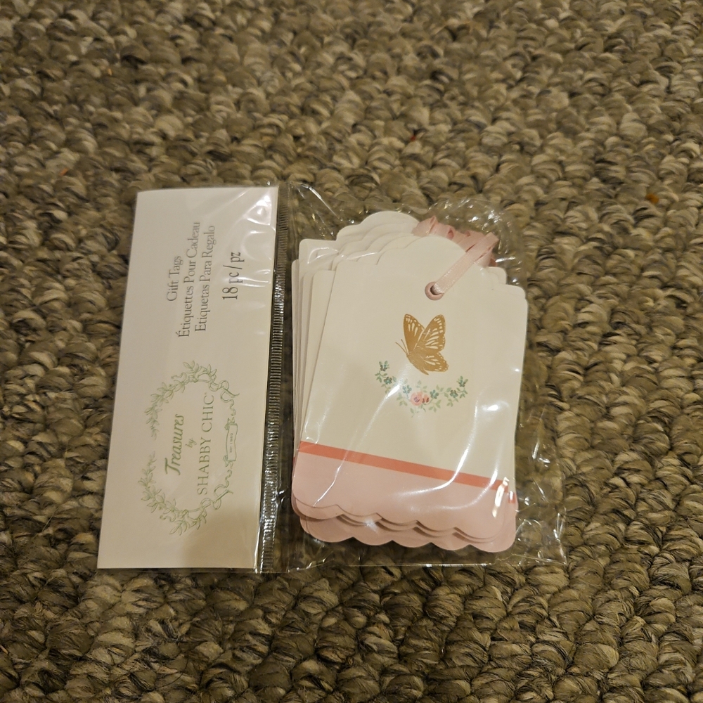 Shabby chic Butterfly Gift Tags set of 18